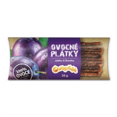 Plátky ovocné jablko slivka bez cukru bezgluténové 20g